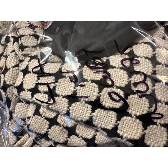 VTG XS Geometric Tweed  Wool Cropped Peplum Cardigan Jacket lg buttons  Classic - Picture 4 of 14